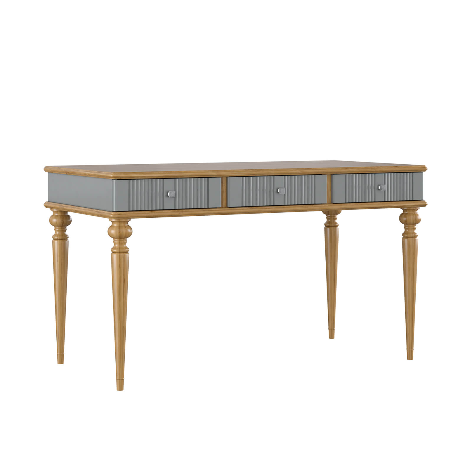 Стол письменный Рандеву 03 (серый 7042/антик-24) фото Стол письменный Рандеву 03 (серый 7042/антик-24) фото