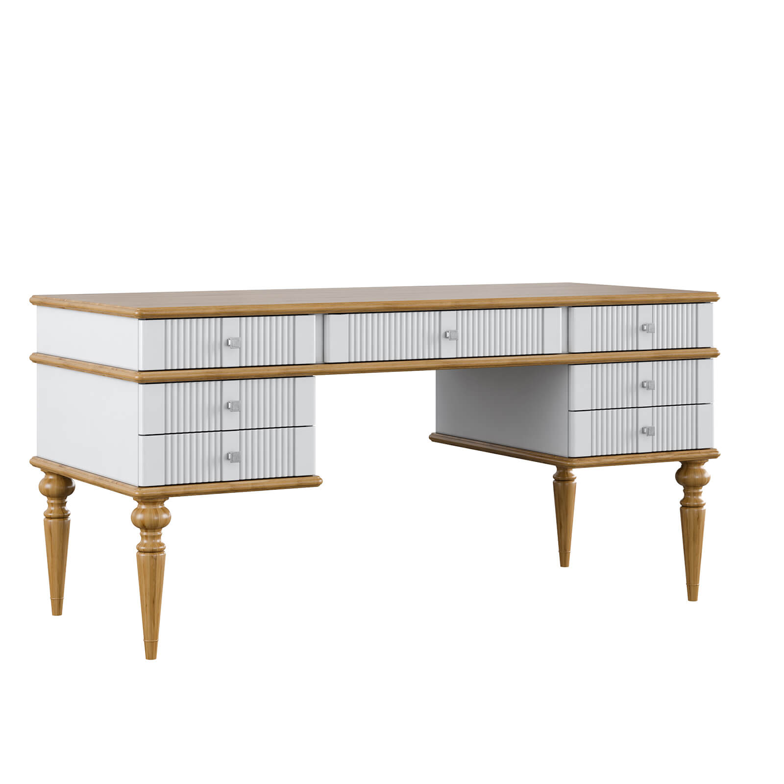 Стол письменный Рандеву 07 (белый лак/антик-24) фото Стол письменный Рандеву 07 (белый лак/антик-24) фото