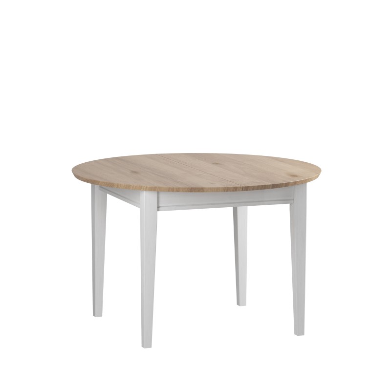 Стол Сканди/Форест D110/145 белый воск/антик -рис.1 Стол Сканди/Форест D110/145 белый воск/антик -рис.1