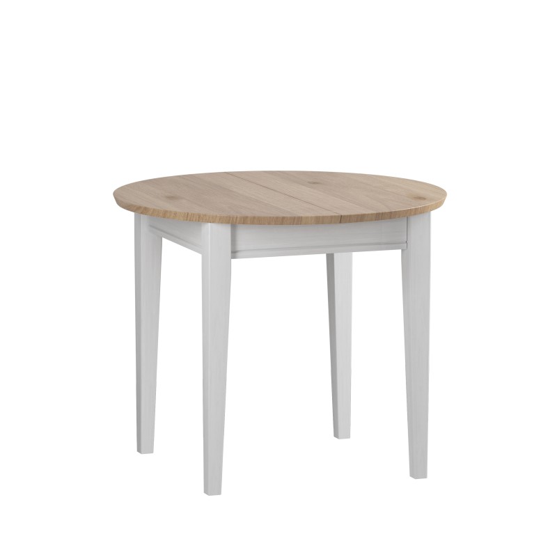 Стол Сканди/Форест D90/125 белый воск/антик -рис.1 Стол Сканди/Форест D90/125 белый воск/антик -рис.1