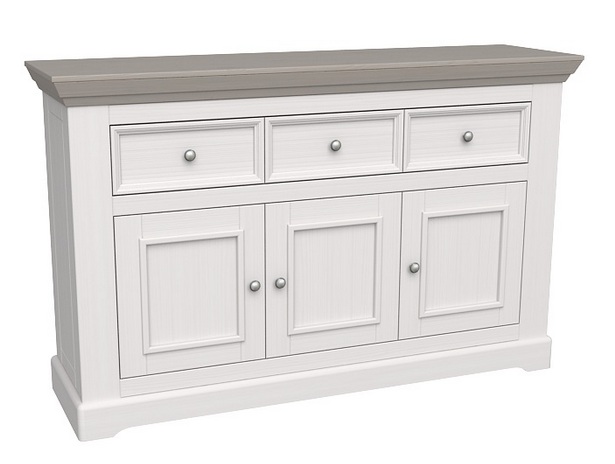 КОМОД ФОРЕСТ 3 ДВЕРИ 3 ЯЩИКА (КОМОД БУФЕТА) БЕЛЫЙ ВОСК/АНТРАЦИТ КОМОД ФОРЕСТ 3 ДВЕРИ 3 ЯЩИКА