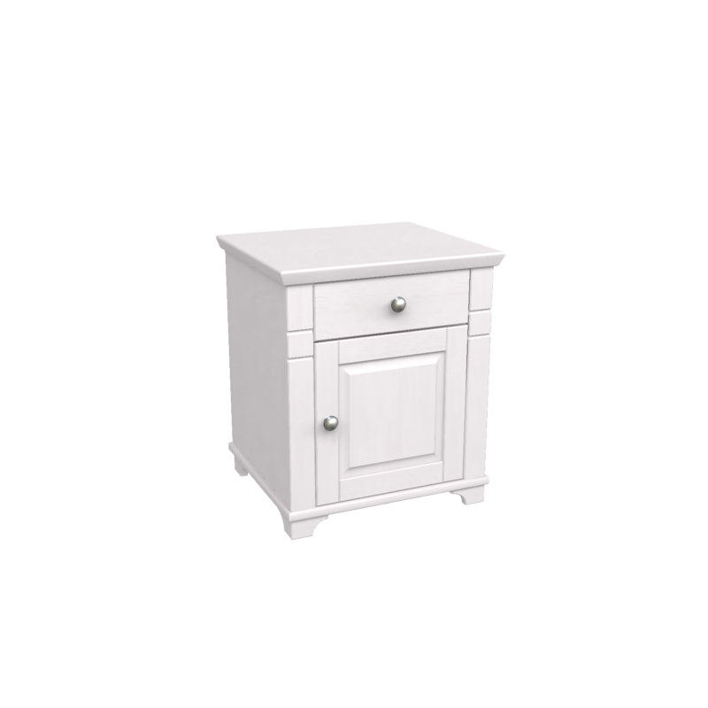Тумба прикроватная Бейли белый воск - картинка 1 Тумба прикроватная Бейли белый воск - картинка 1