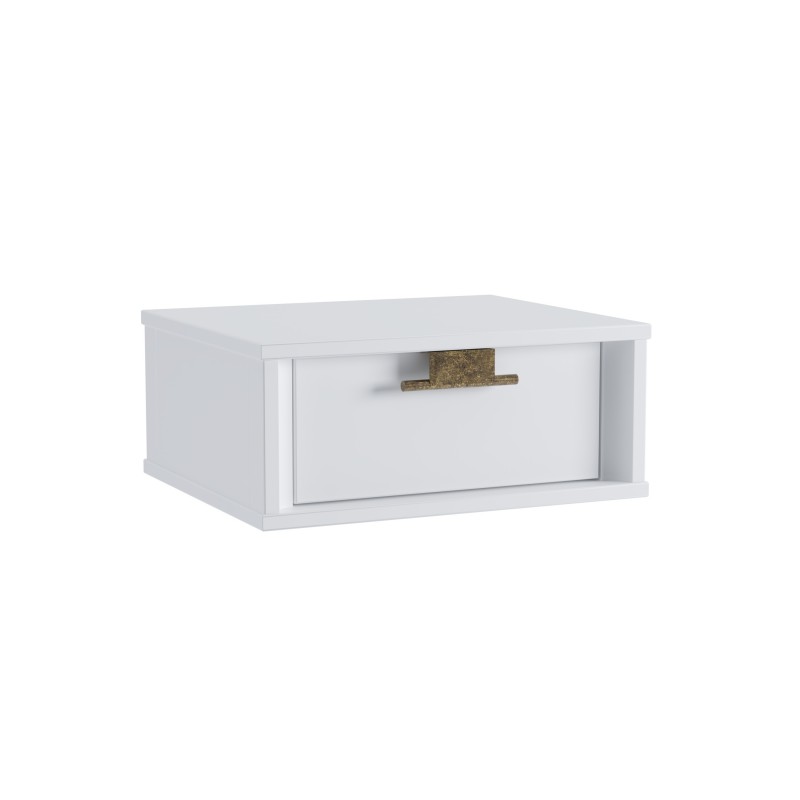 Тумба прикроватная Бридж подвесная с 1 ящиком белый лак Тумба прикроватная Бридж подвесная с 1 ящиком белый лак