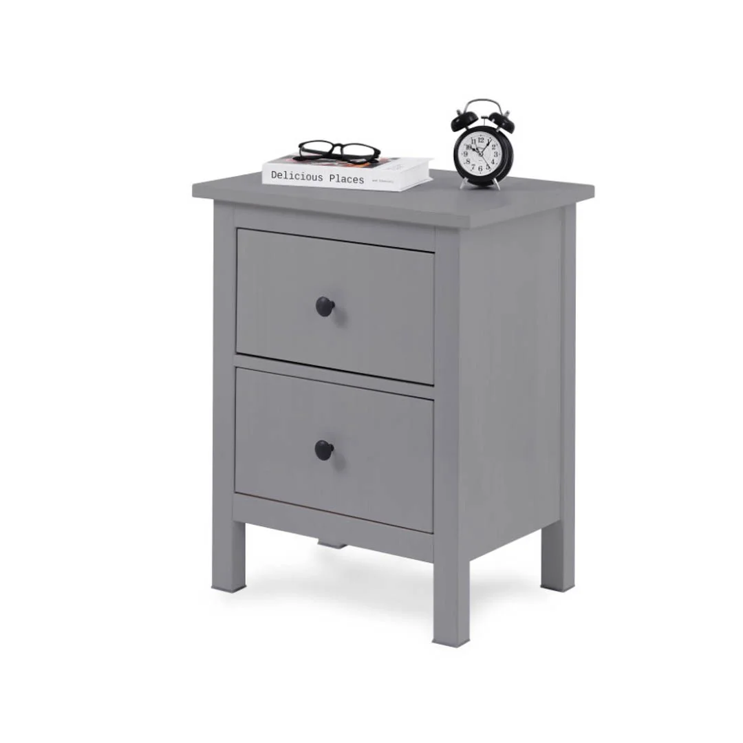 Тумба прикроватная ХЕМНЭС Кымор 2 ящика оригинал серый картинка 1 Тумба прикроватная ХЕМНЭС Кымор 2 ящика оригинал серый картинка 1