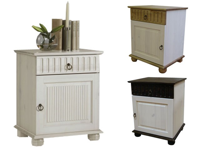 Тумба прикроватная из сосны Хельсинки-11белый воск Тумба прикроватная из сосны Хельсинки-11белый воск