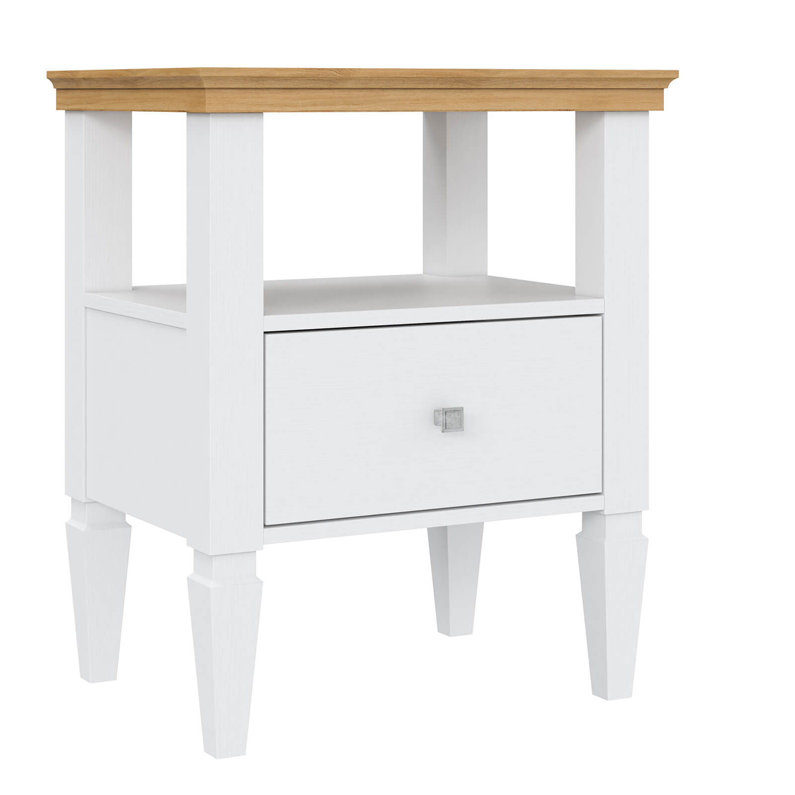 Тумба прикроватная Ольса-01 Белый лак + антик №24 - картинка1 Тумба прикроватная Ольса-01 Белый лак + антик №24 - картинка1