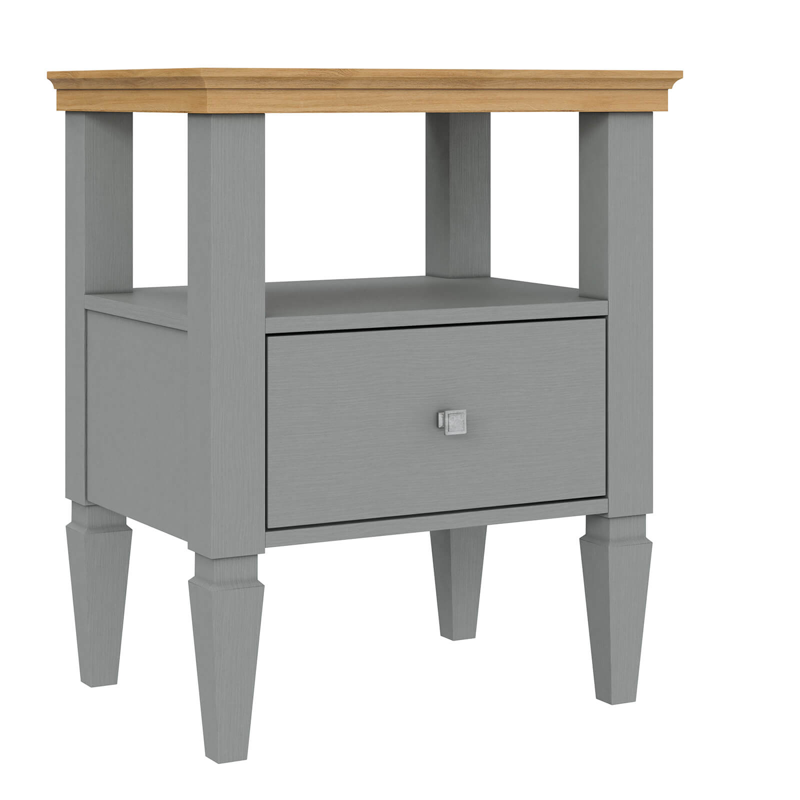 Тумба прикроватная Ольса 01 (серый 7042/антик 24) - картинка 1 Тумба прикроватная Ольса 01 (серый 7042/антик 24) - картинка 1