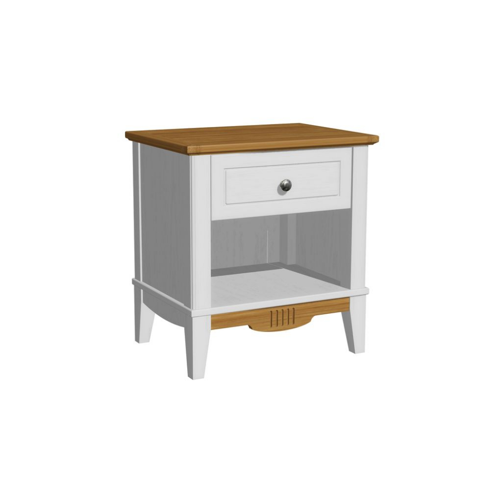 Тумба прикроватная Пенни белый воск/антик 24 купить в Москве Тумба прикроватная Пенни белый воск/антик 24 картинка 1