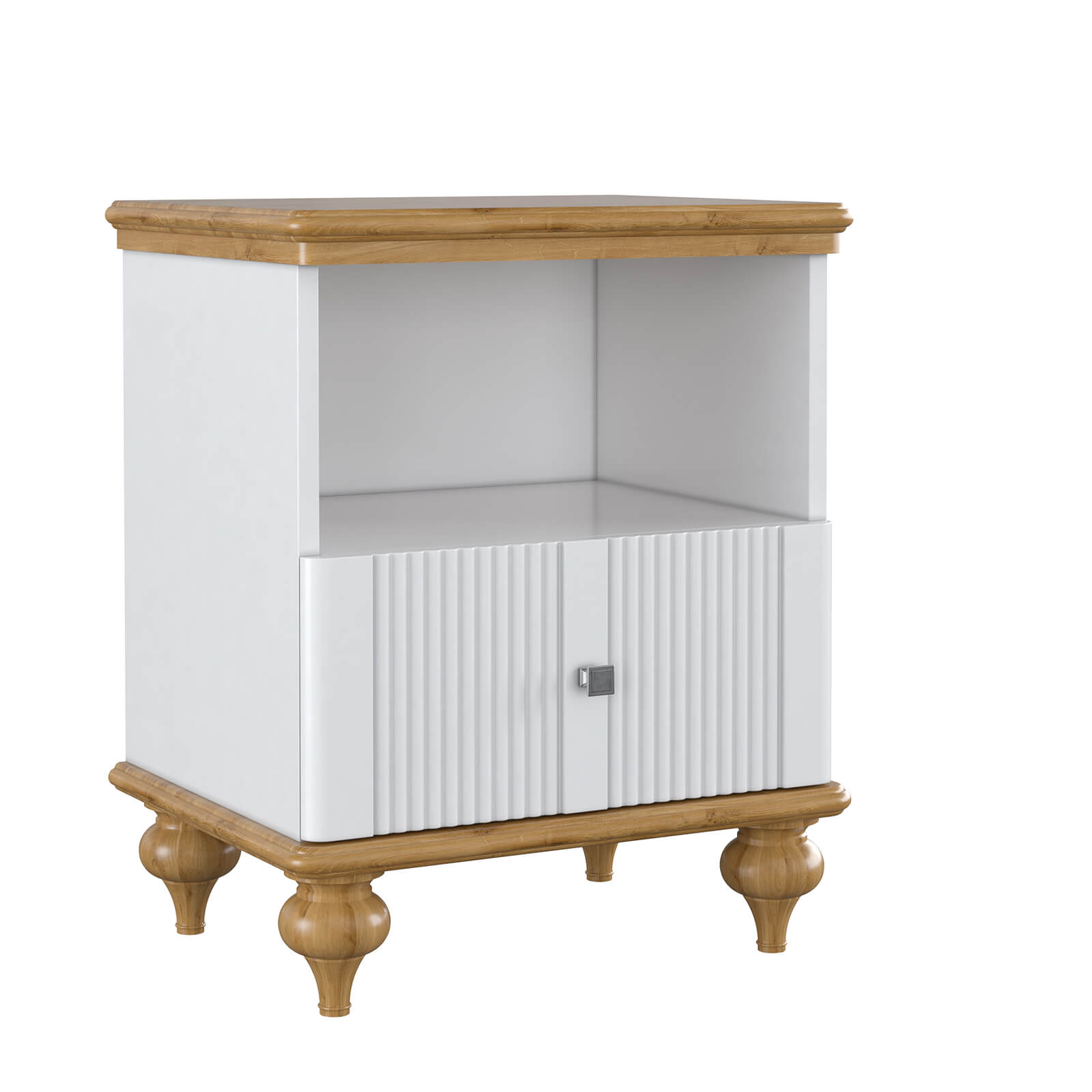 Тумба прикроватная Рандеву 01 (белый лак/антик-24) фото Тумба прикроватная Рандеву 01 (белый лак/антик-24) фото