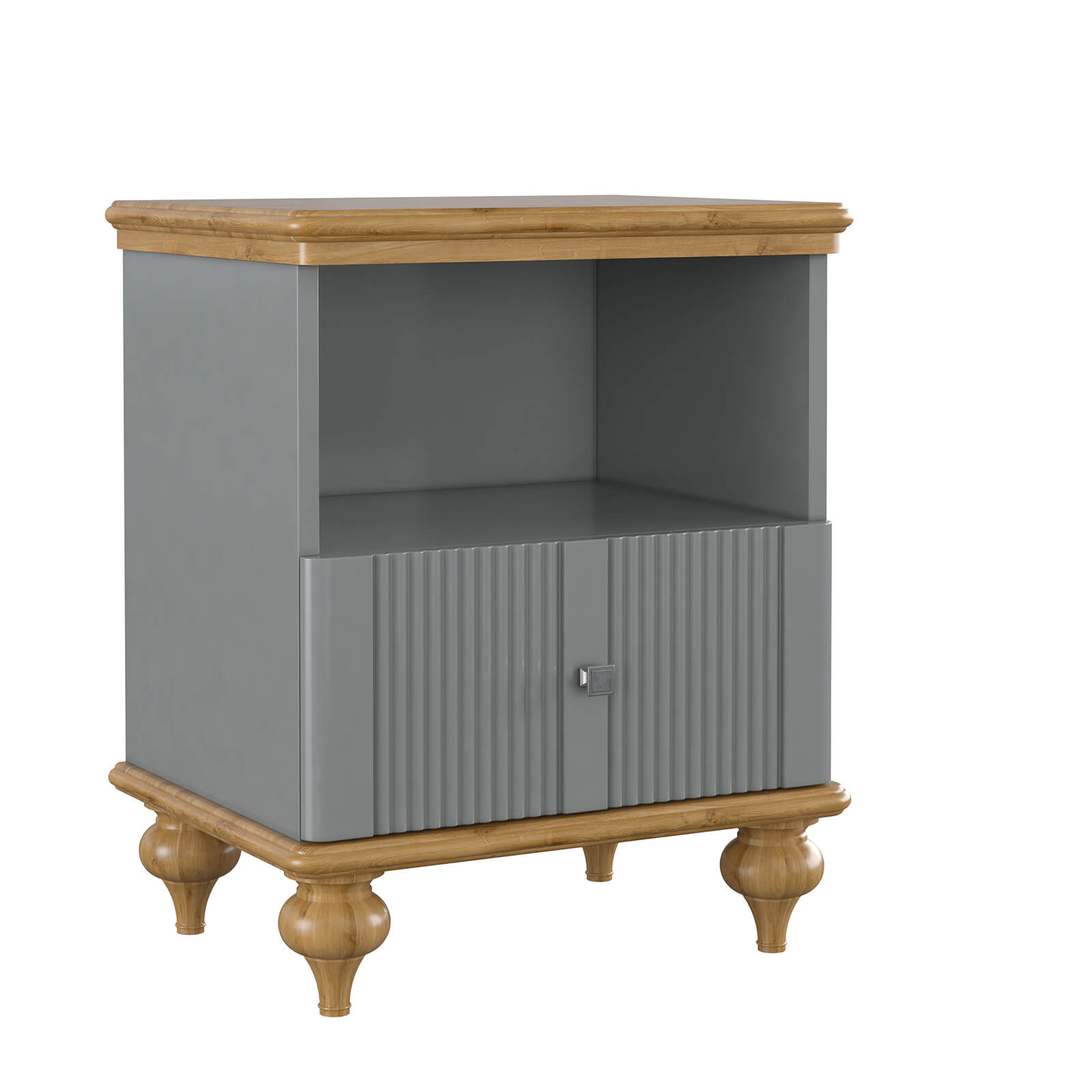 Тумба прикроватная Рандеву 01 (серый 7042/антик 24) фото Тумба прикроватная Рандеву 01 (серый 7042/антик 24) фото