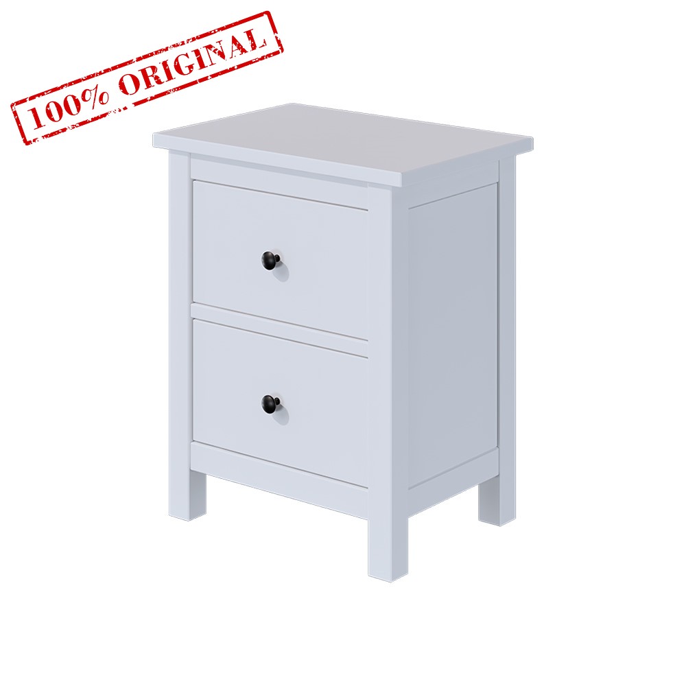 Тумба прикроватная с 2 ящиками ХЕМНЭС ориг. белый - картинка 1 Тумба прикроватная с 2 ящиками ХЕМНЭС ориг. белый - картинка 1