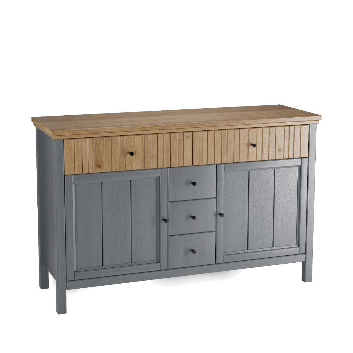 Тумба Сканди 232 глухие двери серый 7046/антик фото Тумба Сканди 232 глухие двери серый 7046/антик фото