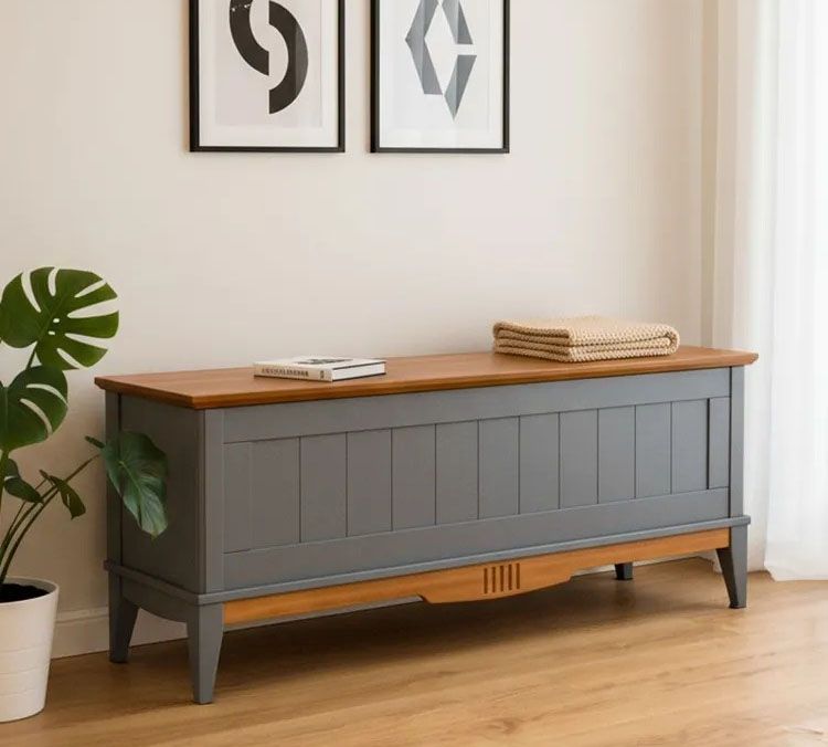 Тумба (сундук) V2 Пенни серый 7046/антик 24 купить в Москве Тумба (сундук) V2 Пенни серый 7046/антик 24 картинка 1