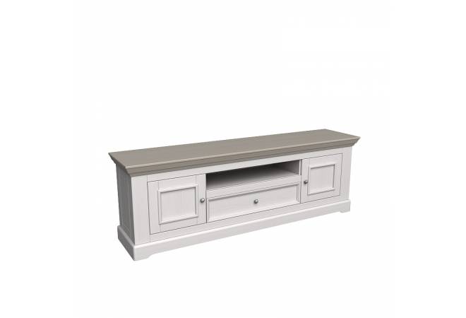 Тумба ТВ Форест 2 двери 1 ящик белый воск/антрацит Тумба ТВ Форест 2 двери 1 ящик белый воск/антрацит