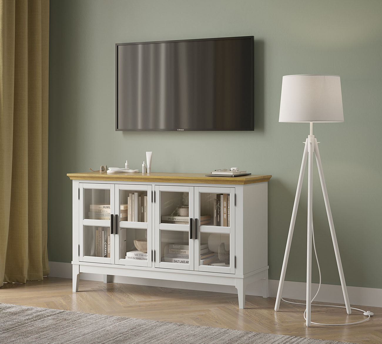 Тумба ТВ Квадро-С 40 Белый лак + антик №24 купить в Москве от производителя ММЦ недорого Тумба ТВ Квадро-С 40 Белый лак + антик №24 картинка 1