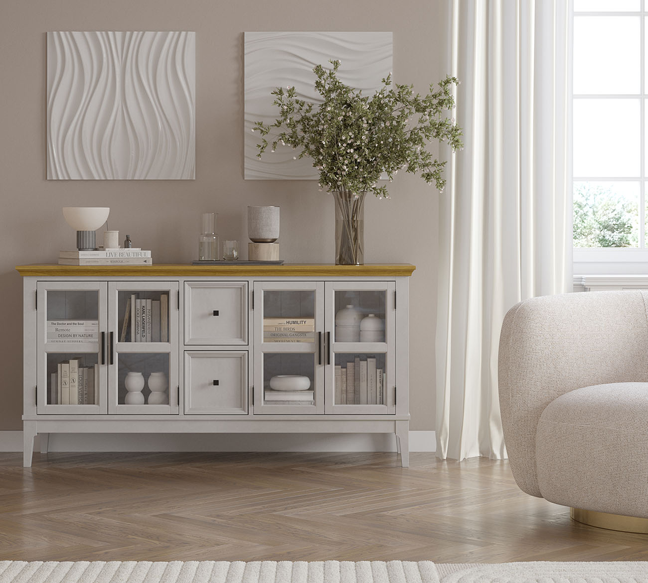 Тумба ТВ Квадро-С 42 Белый лак + антик №24 купить в Москве Тумба ТВ Квадро-С 42 Белый лак + антик №24 картинка 1