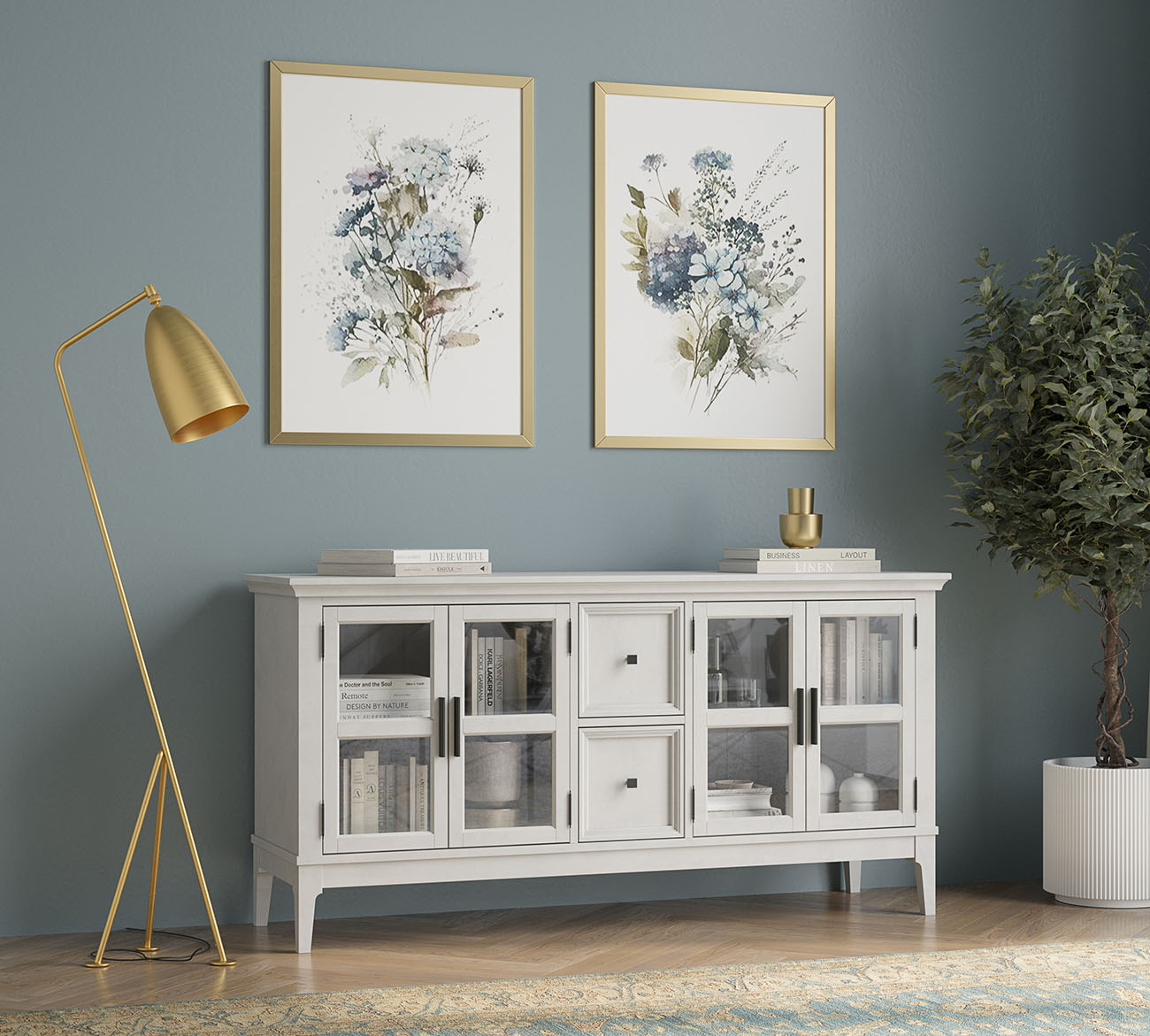 Тумба ТВ Квадро-С 42 Белый лак купить в Москве Тумба ТВ Квадро-С 42 Белый лак картинка 1