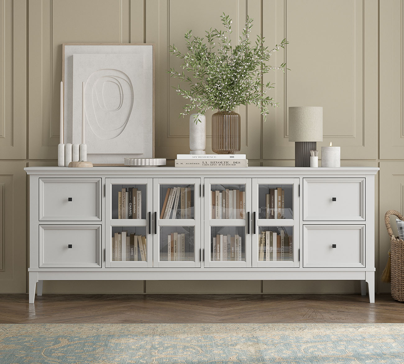 Тумба ТВ Квадро-С 44 Белый лак купить в Москве Тумба ТВ Квадро-С 44 Белый лак картинка 1