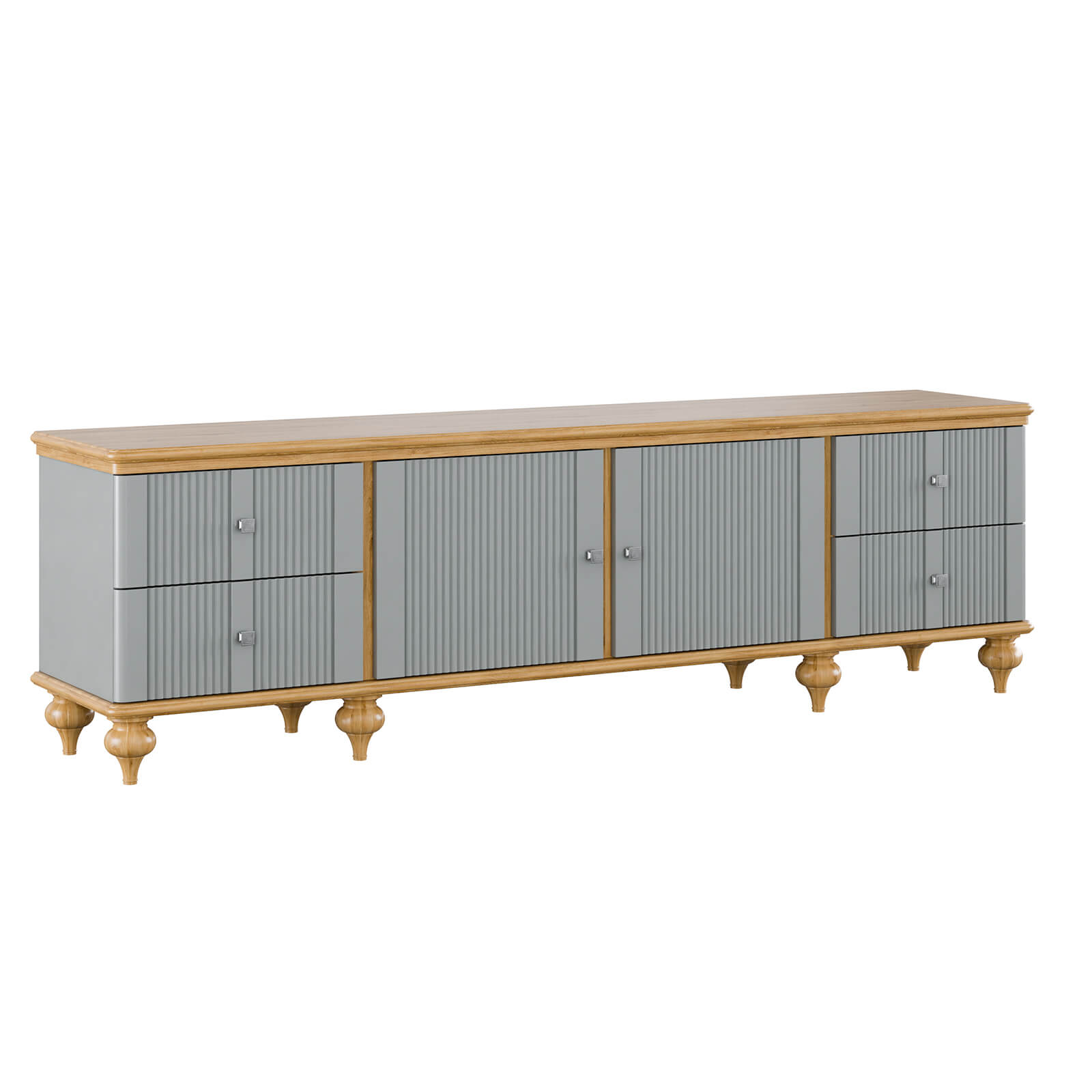 Тумба ТВ Рандеву- 24 МАССИВ СОСНЫ серый + антик №24 - 1 Тумба ТВ Рандеву- 24 МАССИВ СОСНЫ серый + антик №24 - 1