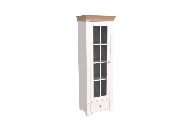 Витрина Бейли белый воск/браун Витрина Бейли белый воск/браун