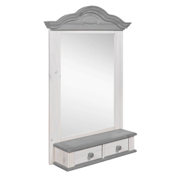 зеркало Синди Белый воск+серый - картинка 1 зеркало Синди Белый воск+серый - картинка 1