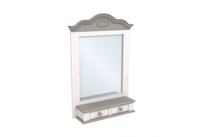 Зеркало Синди белый воск/антрацит Зеркало Синди белый воск/антрацит